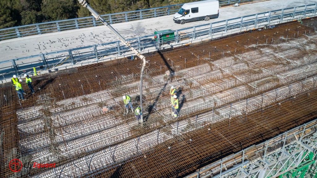 fotografía aérea de las obras del túnel del coll de l'illa