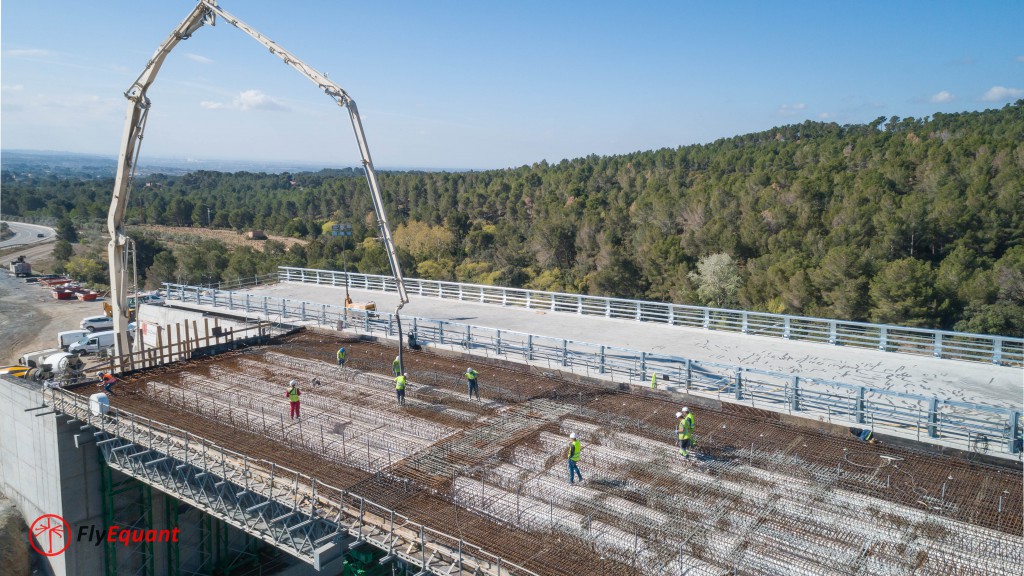 fotografía aérea de las obras del túnel del coll de l'illa