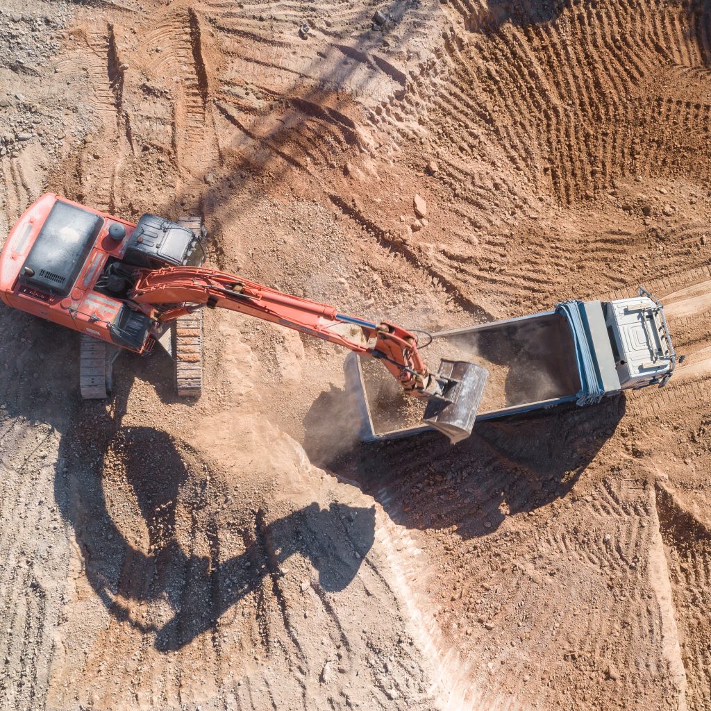 Drones utilizado en un proyecto de ingeniería civil